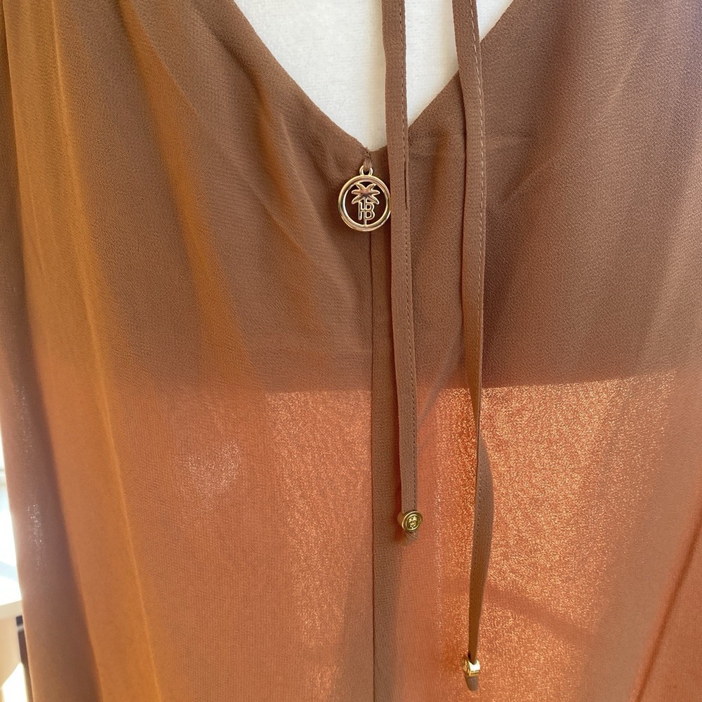 Bananhot Rocco Halter Maxi Dress Open Back Brown Size M Wedding Guest NWT - Picture 6 of 9